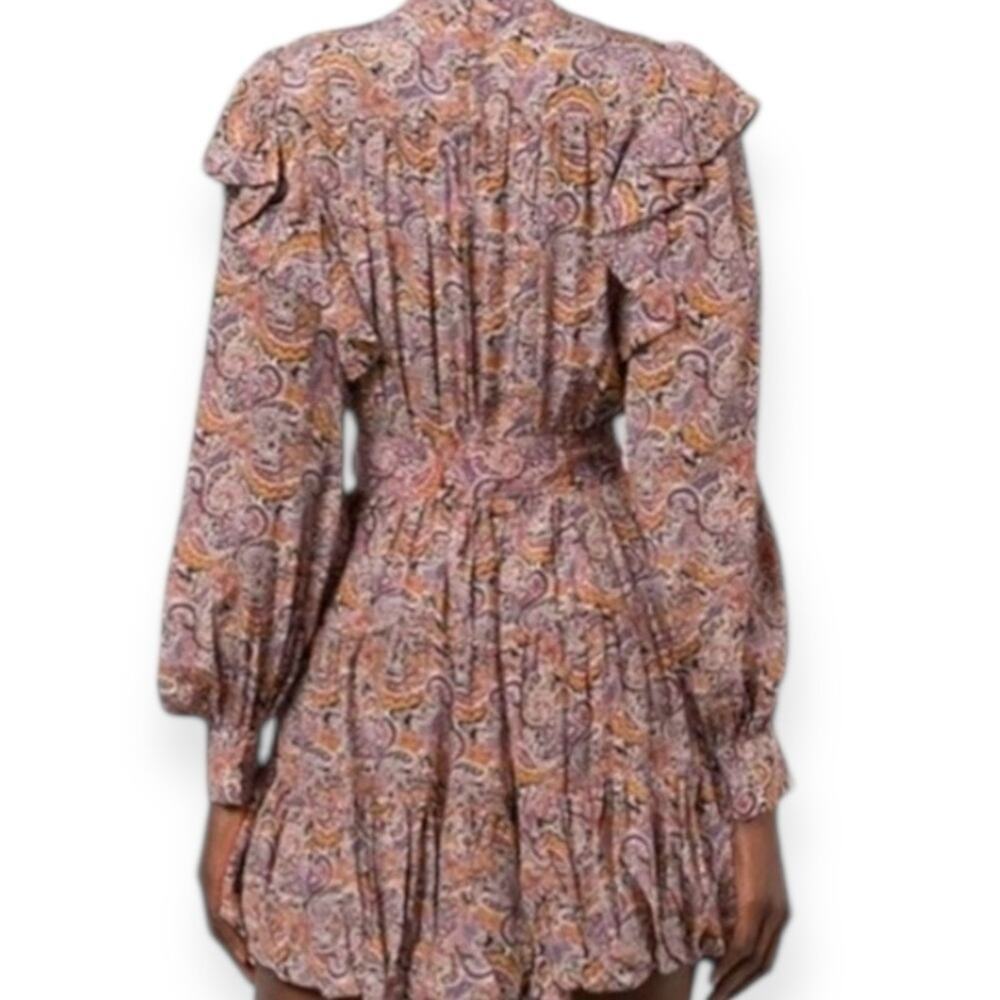 Ulla Johnson Whimsical Silk Reema Dress Goldenrod Paisley | Size 4 - Picture 13 of 16